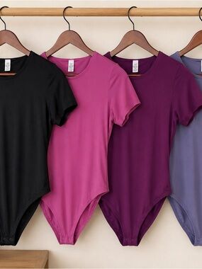 Victoria’s Secret PINK Bodysuit Bundle XL Black Pink Purple Lavender